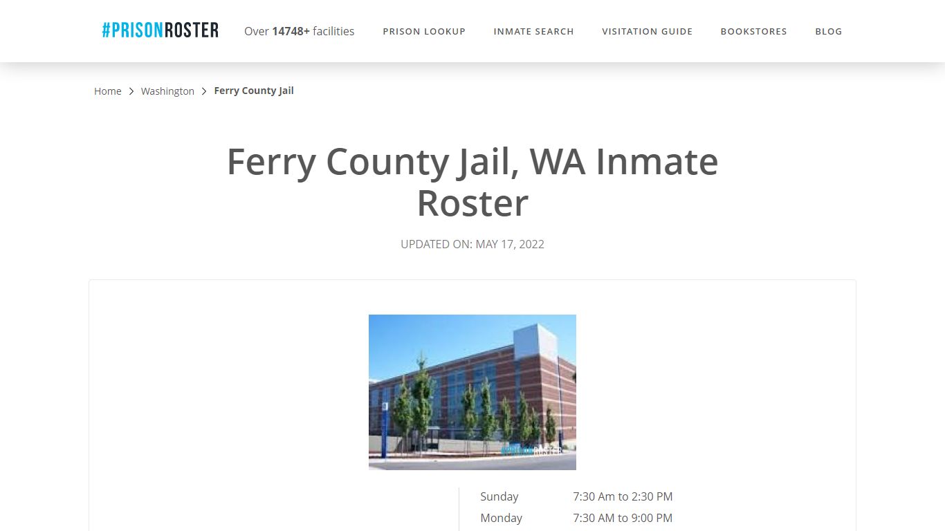 Ferry County Jail, WA Inmate Roster
