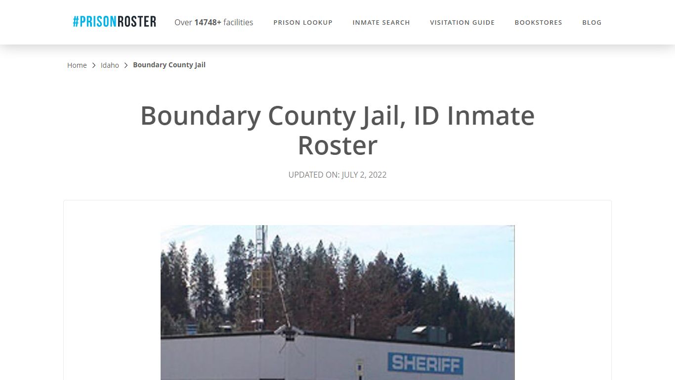 Boundary County Jail, ID Inmate Roster